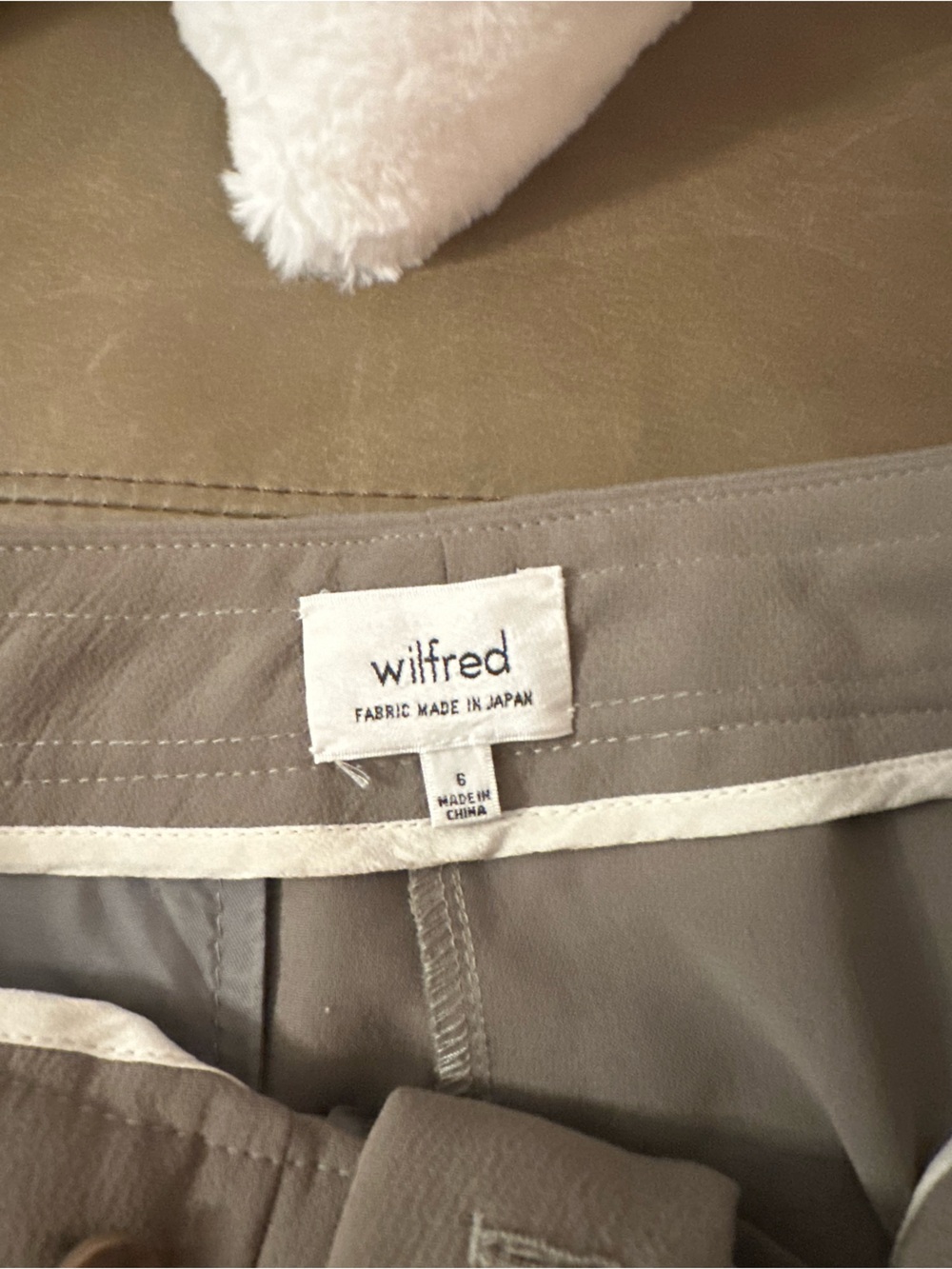 Wilfred Straight-Leg Drawstring Pants in Taupe - Picture 4 of 5